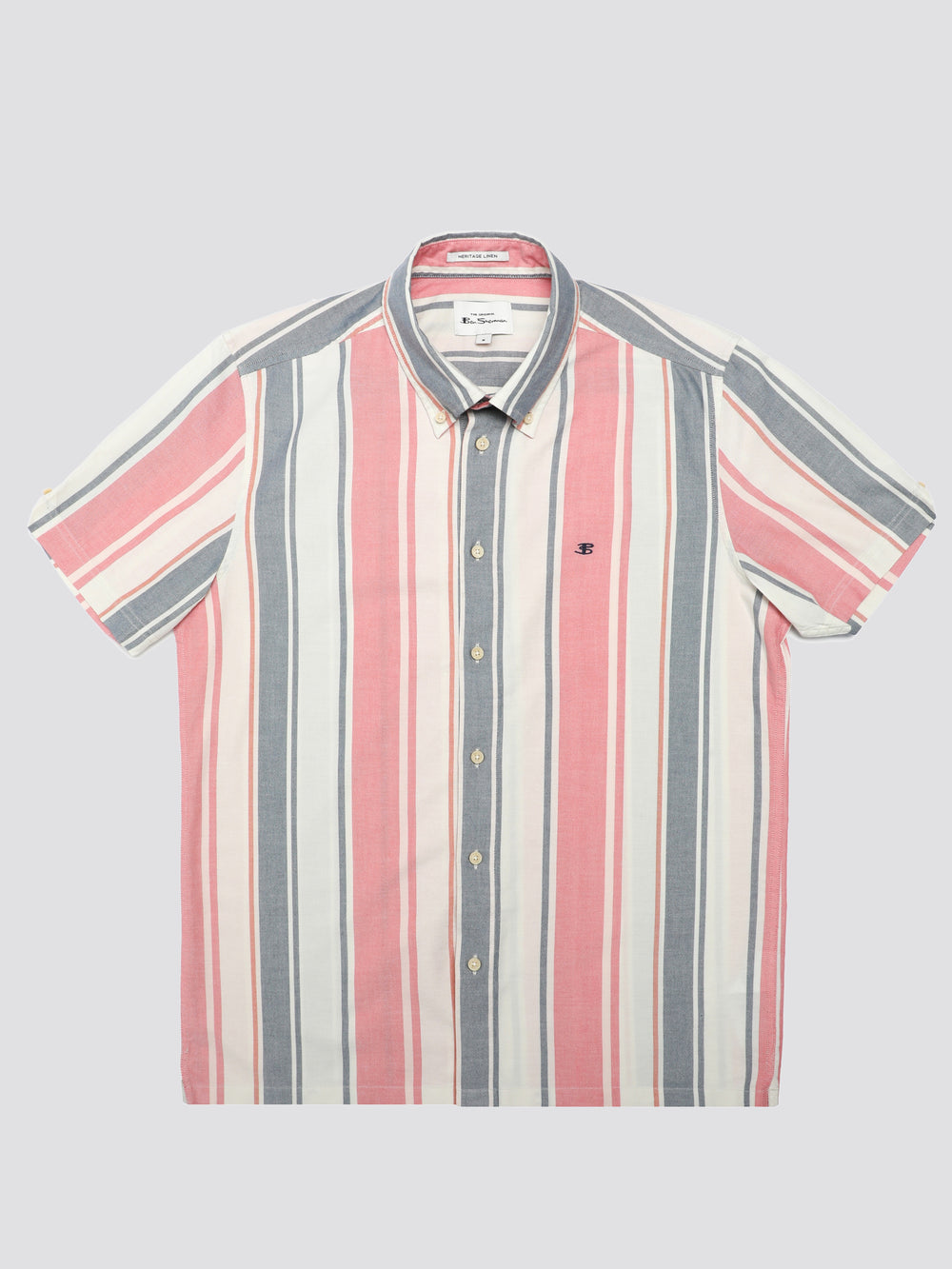 Chemises Ben Sherman Signature Multicolor Stripe Rose Foncé | LRB-97305043